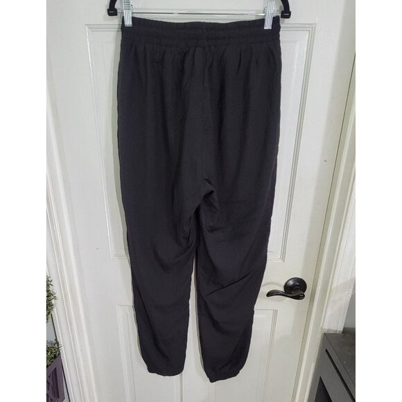 Siksilk Womens Black Rip Stop‎ Cargo Pants Drawcord Waist Mesh Lined Size 10 NWT - Picture 5 of 8